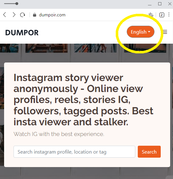 dumpor.com 언어